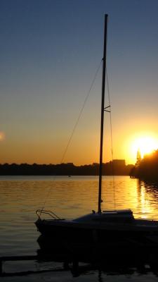 Image lac bateau soleil à télécharger gratuitement