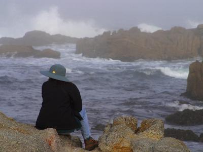 Image mer vague rocher personne à télécharger gratuitement