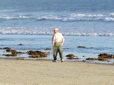 Image plage sable algue personne à télécharger gratuitement