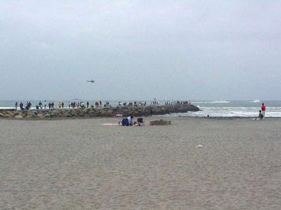 Image mer plage sable hélicoptère personne à télécharger gratuitement